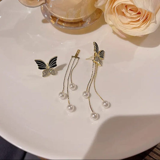2-in-1 Butterfly Chain Earrings